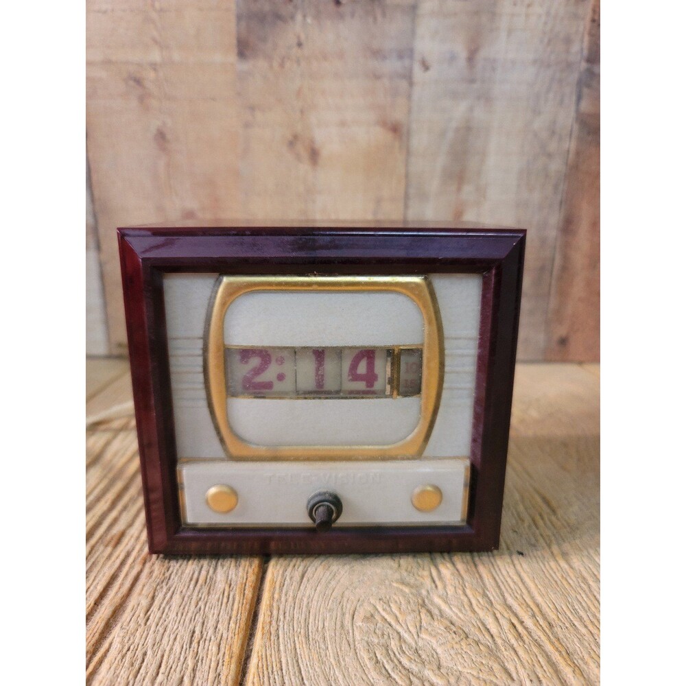 Vintage 1968 Tele-Vision Clock With light
